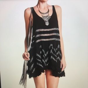 Free People Voile and Lace Trapeze Slip